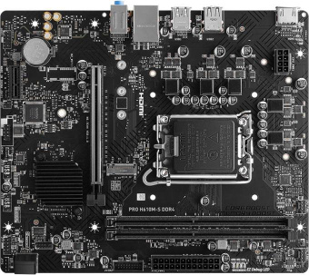 Материнская плата MSI PRO H610M-S DDR4 Soc-1700 Intel H610 2xDDR4 mATX AC`97 8ch(7.1) GbLAN+HDMI от магазина РЭССИ