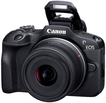 Фотоаппарат Canon EOS R100 черный 24.1Mpix 3" 1080p WiFi RF-S 18-45mm f/4.5-6.3 IS STM LP-E17 от магазина РЭССИ