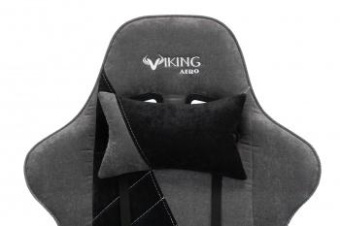 Кресло игровое Zombie VIKING X Fabric серый/черный с подголов. крестов. пластик от магазина РЭССИ