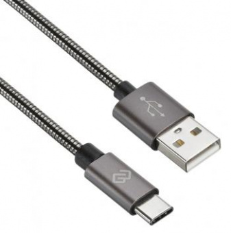 Кабель Digma TYPE-C-1.2M-BRAIDED-G USB (m)-USB Type-C (m) 1.2м черный от магазина РЭССИ