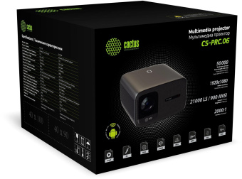 Проектор Cactus CS-PRC.06B.Full HD-A LCD 900Lm ANSI (1920x1080) 2000:1 ресурс лампы:50000часов 2xUSB typeA 2xHDMI 3.0кг от магазина РЭССИ