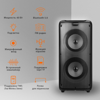 Минисистема SunWind SW-MS30 черный 60Вт FM USB BT SD/MMC от магазина РЭССИ