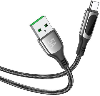Кабель Hoco S51 5A Extreme USB (m)-USB Type-C (m) 1.2м черный от магазина РЭССИ