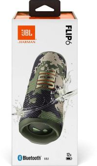 Колонка порт. JBL Flip 6 камуфляж 30W 1.0 BT 10м 4800mAh (JBLFLIP6SQUAD) от магазина РЭССИ