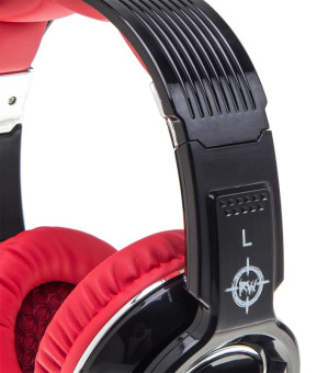 Наушники с микрофоном Оклик HS-L350G RED WAR черный/красный 2.2м мониторные оголовье (472664) от магазина РЭССИ