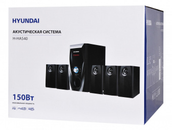 Микросистема Hyundai H-HA540 черный 150Вт FM USB BT SD/MMC/MS от магазина РЭССИ