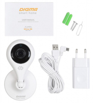 Камера видеонаблюдения IP Digma DiVision 300 3.6-3.6мм цв. корп.:черный/черный (DV300) от магазина РЭССИ