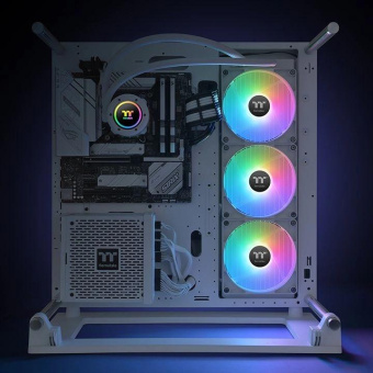 Система водяного охлаждения Thermaltake TH420 V2 Snow Edition ARGB Soc-AM5/AM4/1151/1200/1700 белый 4-pin 34.7dB Al+Cu Ret (CL-W378-PL14SW-A) от магазина РЭССИ
