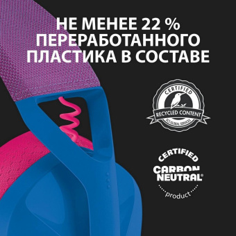 Наушники с микрофоном Logitech G435 синий/розовый накладные Radio оголовье (981-001062) от магазина РЭССИ