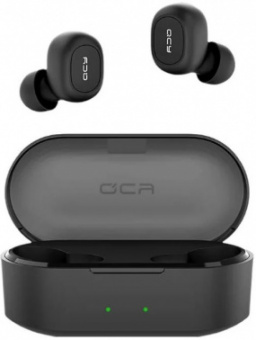 Гарнитура вкладыши QCY T2S черный беспроводные bluetooth в ушной раковине от магазина РЭССИ