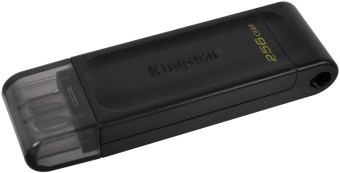 Флеш Диск Kingston 256Gb DataTraveler 70 Type-C DT70/256GB USB3.2 черный от магазина РЭССИ