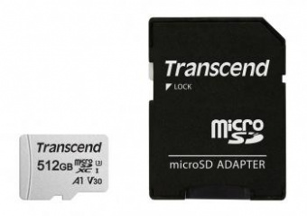 Флеш карта microSDXC 512Gb Class10 Transcend TS512GUSD300S-A 300S + adapter от магазина РЭССИ