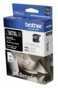 Картридж струйный Brother LC567XLBK черный (1200стр.) для Brother MFC-J2510 от магазина РЭССИ