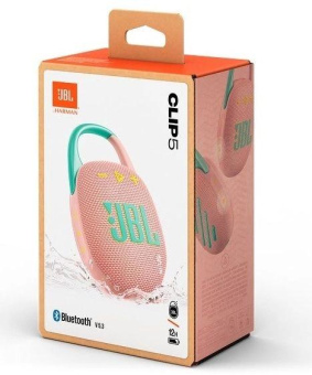 Колонка порт. JBL Clip 5 розовый 7W Mono BT 1400mAh от магазина РЭССИ