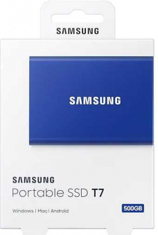Накопитель SSD Samsung USB-C 500Gb MU-PC500H/WW T7 1.8" синий от магазина РЭССИ