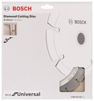 Диск алмазный Bosch ECO Universal (2608615031) d=230мм d(посад.)=22.23мм (угловые шлифмашины) от магазина РЭССИ
