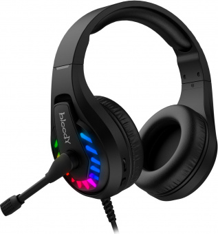 Наушники с микрофоном A4Tech Bloody G230 черный 2м накладные USB оголовье (G230) от магазина РЭССИ