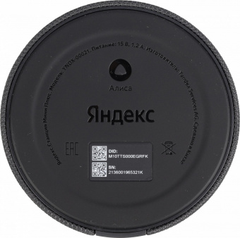 Умная колонка Yandex Станция Мини без часов Алиса черный 10W 1.0 BT 10м (YNDX-00021K) от магазина РЭССИ