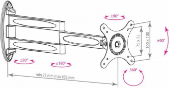Кронштейн для телевизора Kromax TECHNO-11 белый 10"-32" макс.15кг настенный поворот и наклон от магазина РЭССИ