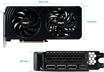 Видеокарта Palit PCI-E 5.0 RTX5060Ti DUAL NVIDIA GeForce RTX 5060TI 8Gb 128bit GDDR7 2407/28000 HDMIx1 DPx3 HDCP Ret от магазина РЭССИ