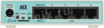Роутер MikroTik hEX lite (RB750R2) 10/100BASE-TX белый от магазина РЭССИ