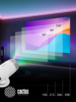 Проектор Cactus CS-PRE.01B.Full HD-A LCD 250Lm ANSI (1920x1080) 1500:1 ресурс лампы:50000часов 1xUSB typeA 1xHDMI 1кг от магазина РЭССИ