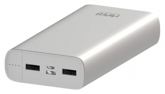 Мобильный аккумулятор Hiper METAL 20K 20000mAh 2.1A 2xUSB серебристый (METAL 20K SILVER) от магазина РЭССИ