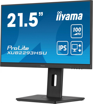 Монитор Iiyama 21.5" ProLite XUB2293HSU-B6 черный IPS LED 1ms 16:9 HDMI M/M матовая HAS Piv 1000:1 250cd 178гр/178гр 1920x1080 100Hz DP FHD USB 3.9кг от магазина РЭССИ