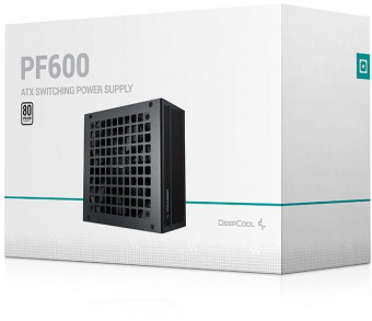 Блок питания Deepcool ATX 600W PF600 80 PLUS WHITE 24+2x(4+4) pin APFC 120mm fan 6xSATA RTL от магазина РЭССИ