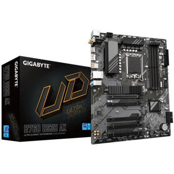 Материнская плата Gigabyte B760 DS3H AX Soc-1700 Intel B760 4xDDR5 mATX AC`97 8ch(7.1) GbLAN RAID+HDMI+DP от магазина РЭССИ