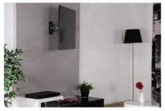 Кронштейн для телевизора Hama Fullmotion H-118631 черный 37"-65" макс.35кг настенный поворот и наклон от магазина РЭССИ