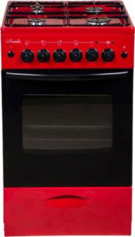 Плита Комбинированная Лысьва ЭГ 401 МС-2у вишневый (стеклянная крышка) от магазина РЭССИ