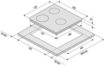 Индукционная варочная поверхность Krona Ombra 45 черный от магазина РЭССИ