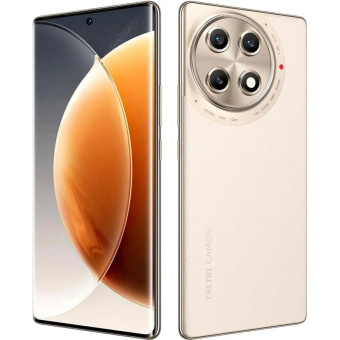 Смартфон Tecno Camon 30S Pro 256Gb 8Gb золотистый моноблок 3G 4G 2Sim 6.78" 1080x2436 Android 14 50Mpix 802.11 a/b/g/n/ac NFC GPS GSM900/1800 TouchSc Protect FM от магазина РЭССИ