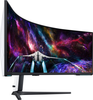 Монитор Samsung 57" Odyssey Neo G9 S57CG952NI черный VA LED 32:9 HDMI полуматовая HAS Piv 420cd 178гр/178гр 7680x2160 240Hz FreeSync Premium Pro DP Dual UHD USB 19кг от магазина РЭССИ