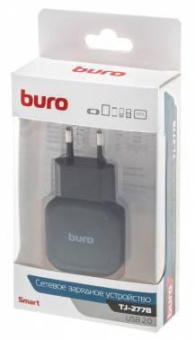 Сетевое зар./устр. Buro TJ-277B 12W 2.4A USB универсальное черный от магазина РЭССИ