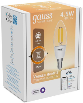 Умная лампа Gauss Smart Home C35 E14 (упак.:1шт) (1230112) от магазина РЭССИ