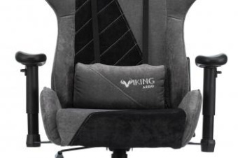 Кресло игровое Zombie VIKING X Fabric серый/черный с подголов. крестов. пластик от магазина РЭССИ
