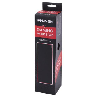 Компьютерный коврик для мыши и клавиатуры SONNEN BLACK TITAN XL большой 800x300x3 мм черный 513615 от магазина РЭССИ