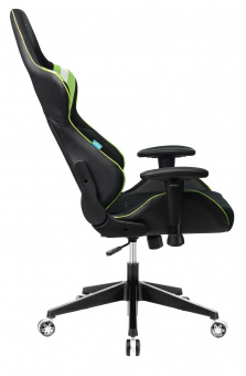 Кресло игровое Zombie VIKING 4 AERO черный/салатовый текстиль/эко.кожа с подголов. крестов. пластик от магазина РЭССИ