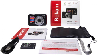 Фотоаппарат Rekam Presto zoom 800 черный 21Mpix Zoom8x 2.7" 1080p SDHC/MMC CMOS IS el 3.8minF/Li-Ion/case от магазина РЭССИ