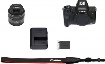 Фотоаппарат Canon EOS M50 MK II 15-45 черный 24.1Mpix 3" 4K WiFi EF-15-45 f/3.5-6.3 IS STM LP-E12 (с объективом) от магазина РЭССИ
