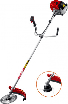 Триммер бензиновый Зубр КРБ-2500 2500Вт 3.3л.с. неразбор.штан. реж.эл.:леска/нож от магазина РЭССИ