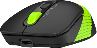 Мышь A4Tech Fstyler FG10CS Air черный/зеленый оптическая (2000dpi) silent беспроводная USB для ноутбука (4but) от магазина РЭССИ