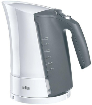 Чайник электрический Braun WK500 1.7л. 3000Вт белый/серый (корпус: пластик) от магазина РЭССИ