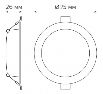 Светильник Gauss Elementary Downlight 5Вт 4000K белый круглый (9100420205) от магазина РЭССИ