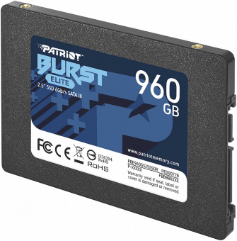 Накопитель SSD Patriot SATA III 960Gb PBE960GS25SSDR Burst Elite 2.5" от магазина РЭССИ