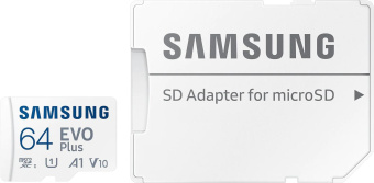Флеш карта microSDXC 64Gb Class10 Samsung MB-MC64KA EVO PLUS + adapter от магазина РЭССИ