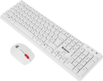 Клавиатура + мышь Defender Milan C-992 клав:белый мышь:белый/красный USB беспроводная Multimedia (45994) от магазина РЭССИ