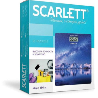 Весы напольные электронные Scarlett SC-BS33E022 макс.180кг синий от магазина РЭССИ